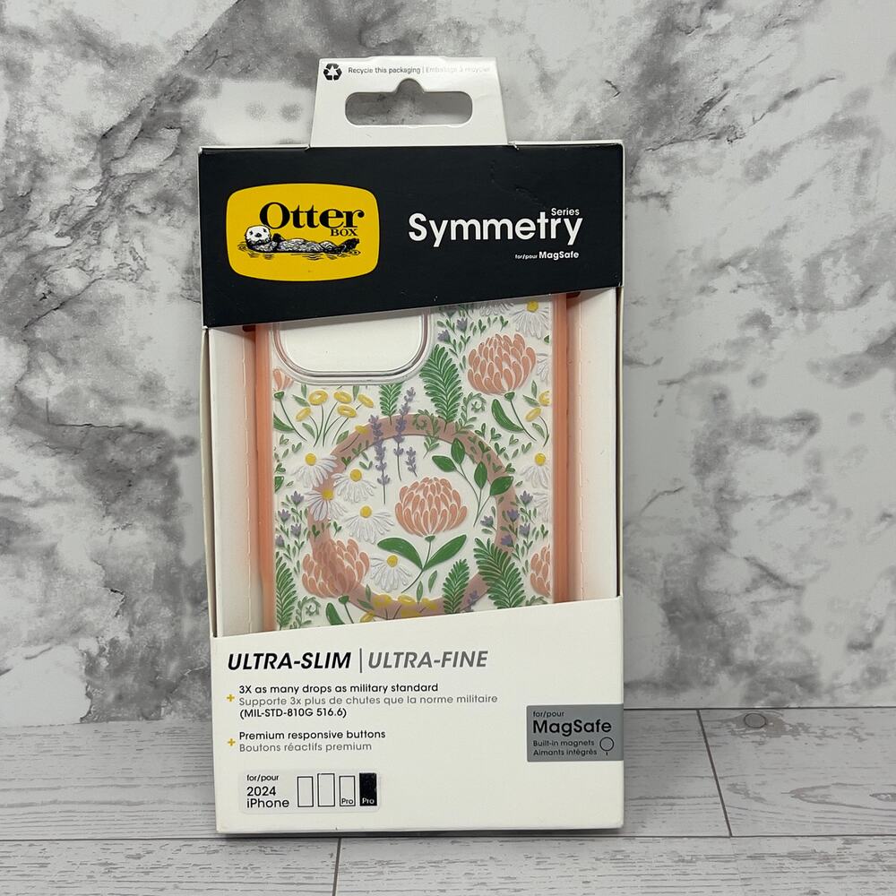OtterBox iPhone 16 Pro Max Symmetry Series Case with MagSafe - Peachy Bloom